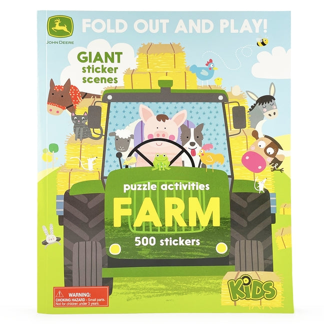 John Deere Kids Farm: 500 Stickers and Puzzle Activities: Fold Out and Play! Paperback Parragon