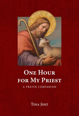 Paperback prayer book titled "One Hour for My Priest" by Our Sunday Visitor, featuring a religious-themed cover image.