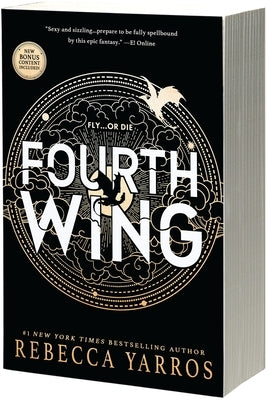 Paperback of Fourth Wing by Entangled Red Tower Books, featuring the book cover with title and artwork.