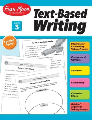 Text-Based Writing, Grade 3 Teacher Resource Paperback Evan-Moor Educational Publishers