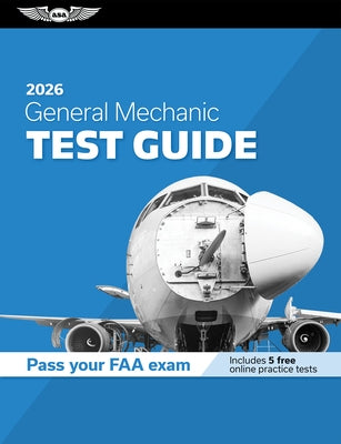 Paperback aviation mechanic test guide for FAA knowledge exam study, published by Aviation Supplies & Academics.
