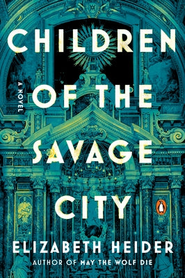 Paperback copy of Children of the Savage City by Penguin Books with a cover illustration featuring urban scenery.