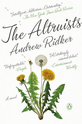 Paperback copy of The Altruists by Penguin Books, showing the book cover with title and author text on the front.