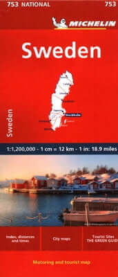 Sweden Map 753 Folded Michelin Travel Publications