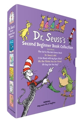Dr. Seuss boxed set of children's books including The Cat in the Hat Comes Back, ABC, I Can Read with My Eyes Shut!, and Oh, the Thinks Y