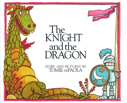 Paperback copy of "The Knight and the Dragon" by Puffin Books featuring colorful cover art with a knight and a dragon illustration.