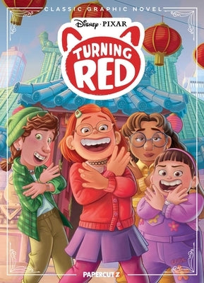 Paperback Disney Pixar Turning Red graphic novel by Papercutz featuring colorful cover art and characters from the animated film.