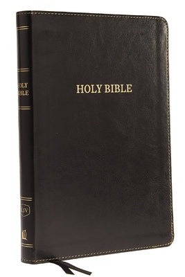 Large print black imitation leather KJV Thinline Bible with red letter edition and indexed pages by Thomas Nelson.