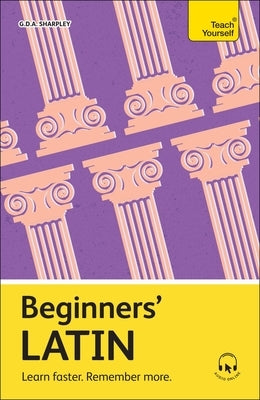 Teach Yourself Beginners' Latin paperback book showing the cover with title and author, designed for language learners.