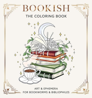 Paperback coloring book titled "Bookish" by Dover Publications featuring book-themed illustrations for bibliophiles and book lovers.