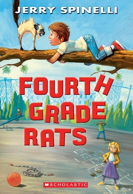 Fourth Grade Rats paperback book by Arthur A. Levine Books, featuring colorful cover art with cartoon rats and children.