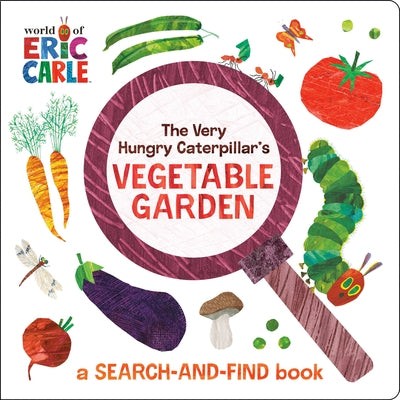 Board book from World of Eric Carle featuring The Very Hungry Caterpillar's Vegetable Garden with colorful search-and-find illustrations.