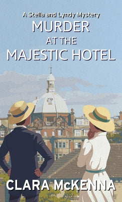 Paperback copy of "Murder at the Majestic Hotel" by Wheeler Publishing Large Print, showing the book cover with title and author.