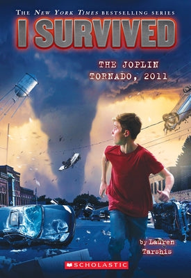 Paperback book titled "I Survived the Joplin Tornado, 2011" from Scholastic Paperbacks, showing the front cover with title and illustration.