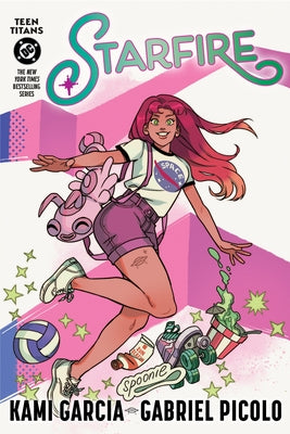 Teen Titans Starfire paperback comic book by DC Comics with colorful cover featuring the character in her signature costume.