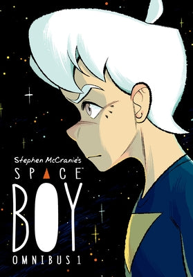 Paperback of Stephen McCranie's Space Boy Omnibus Volume 1 by Dark Horse Books, featuring colorful cover art with space-themed illustrations.