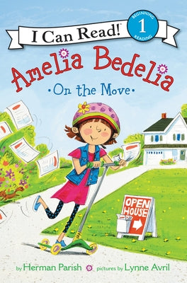 Paperback copy of Amelia Bedelia on the Move by Greenwillow Books, featuring the book cover with colorful illustrations.
