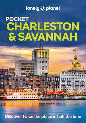 Paperback Lonely Planet Pocket Charleston & Savannah travel guide showing a cover with city images and travel tips.