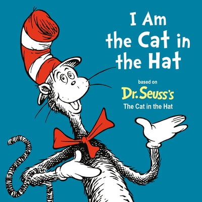 Board book titled "I Am the Cat in the Hat" by Random House Books for Young Readers, featuring colorful cover art.