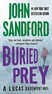 Mass market paperbound copy of "Buried Prey" novel by G.P. Putnam's Sons, featuring a book cover with dark and gritty artwork.