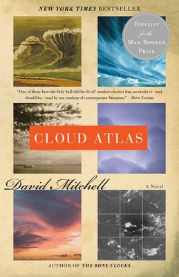 Paperback of Cloud Atlas by Random House Trade featuring a colorful cover with abstract artwork.
