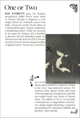 Paperback book titled "One or Two" by Mandylion Press with a plain cover and visible spine on a white background.