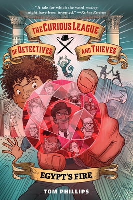 Paperback of The Curious League of Detectives and Thieves 1: Egypt's Fire by Pixel+ink, showing the book cover with Egyptian-themed illustrations.