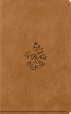 Red leather ESV Bible with pocket-sized New Testament, Psalms, Proverbs, and Wildflower design by Crossway