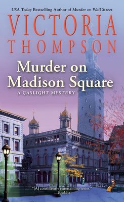 Mass market paperbound of Murder on Madison Square by Berkley Books, featuring a dark, urban-themed cover illustration.