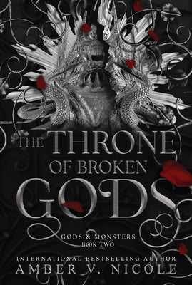 Paperback of The Throne of Broken Gods by Kensington Replenishment Titles, showing the book cover with dark fantasy artwork.