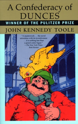 Paperback edition of "A Confederacy of Dunces" by Grove Press, featuring the book cover with colorful artwork.