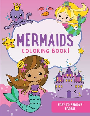 Paperback mermaids coloring book by Peter Pauper Press Inc. featuring illustrated mermaid scenes on the cover.