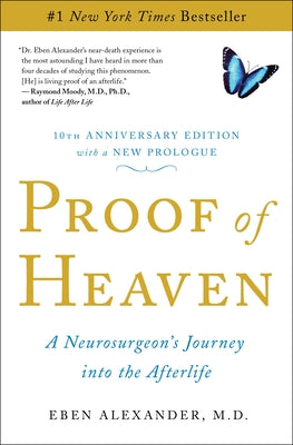 Paperback of Proof of Heaven by Simon & Schuster featuring a cover with a glowing light and a contemplative design.