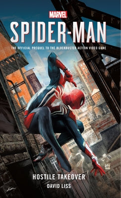 Mass market paperback of Marvel's Spider-Man: Hostile Takeover by Titan Books, showing the cover featuring Spider-Man in action.