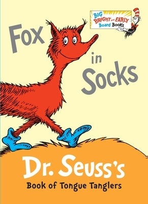 Colorful cover of the "Fox in Socks" board book by Random House Books for Young Readers, featuring a whimsical fox illustration.