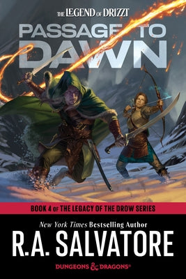 Paperback of "Passage to Dawn" from the Dungeons & Dragons Legacy of the Drow series by Random House Worlds, showing the book cover.