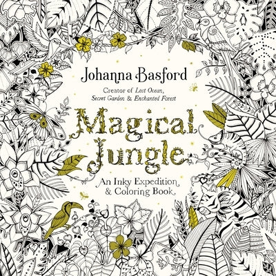 Paperback "Magical Jungle" coloring book for adults by Penguin Life featuring intricate jungle illustrations on the cover.