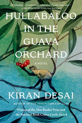 Paperback of Hullabaloo in the Guava Orchard by Grove Press, featuring colorful cover art with vibrant fruit imagery.