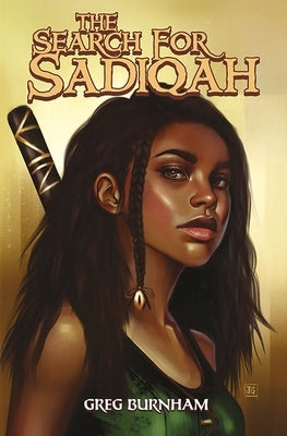Paperback book titled "The Search for Sadiqah" by Rosarium Publishing featuring a cover with vibrant artwork.