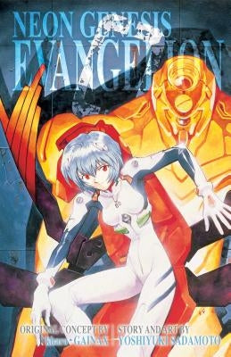 Paperback of Neon Genesis Evangelion 3-In-1 Edition, Volume 2 by Viz Media, showing colorful manga pages with character illustrations.