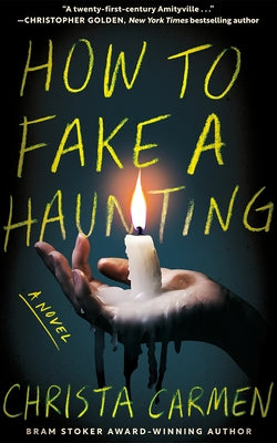 Paperback of "How to Fake a Haunting" by Thomas & Mercer, showing the book cover with spooky ghostly illustrations.