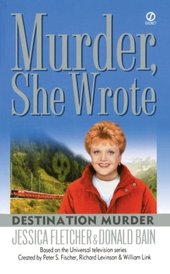 Mass market paperbound of Murder, She Wrote: Destination Murder by Berkley Books, featuring a mysterious book cover design.