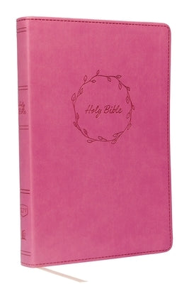 Thomas Nelson KJV Value Thinline Bible in pink leatherSoft with large print and red letter edition, featuring Comfort Print design.