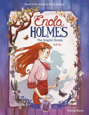 Enola Holmes graphic novels collection by Andrews McMeel Publishing, paperback volume with colorful book covers featuring Enola Holmes.