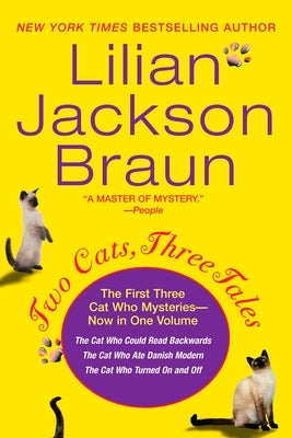 Two Cats, Three Tales paperback by Berkley Books featuring a colorful cover with whimsical cat illustrations.