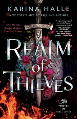 Cover of the paperback "Realm of Thieves" novel published by Penguin Publishing Group, featuring fantasy artwork and title text.