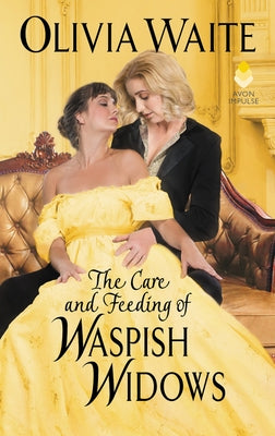 Mass market paperbound book titled "The Care and Feeding of Waspish Widows: Feminine Pursuits" by Avon Books, featuring a colorful cover.