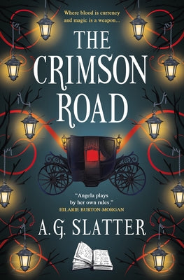 Paperback of The Crimson Road by Titan Books UK showing the book cover with dark red and black artwork.
