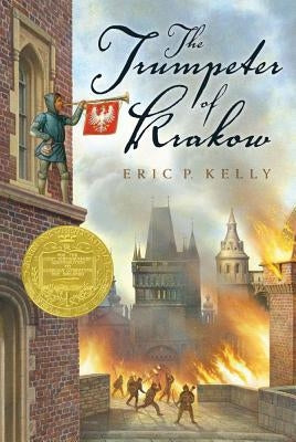 Paperback of The Trumpeter of Krakow by Aladdin Paperbacks, showing the book cover with title and illustration.