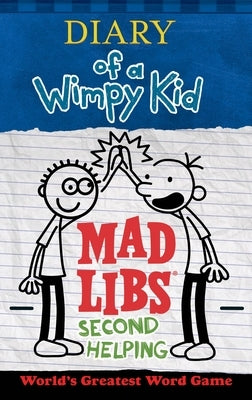 Paperback Diary of a Wimpy Kid Mad Libs Second Helping word game book by Mad Libs, featuring colorful cartoon cover and playful design.